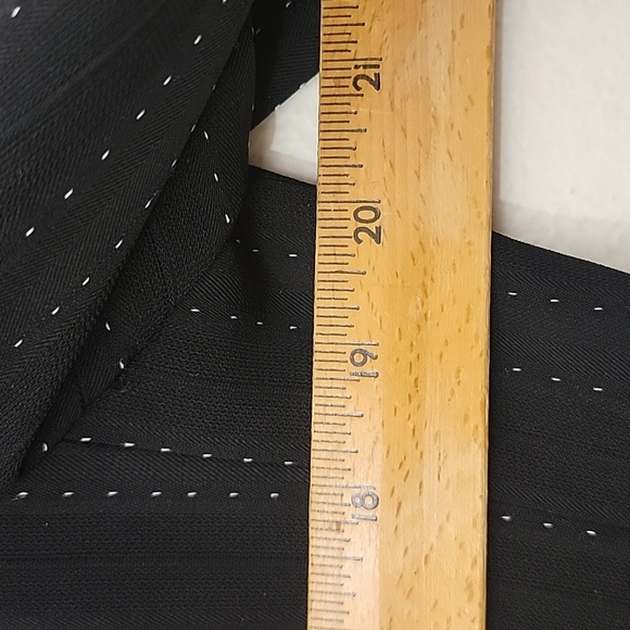 Rena Rowan Black w/ White Vertical Dot Stripes Short Blazer Jacket 12 - Picture 10 of 16